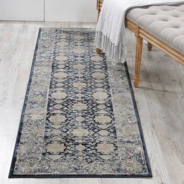 Kathy Ireland Malta Navy Area Rug