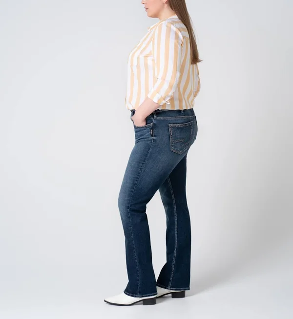Silver Jeans Co. Women's Plus-Size Suki Dark Wash Slim Bootcut Jean