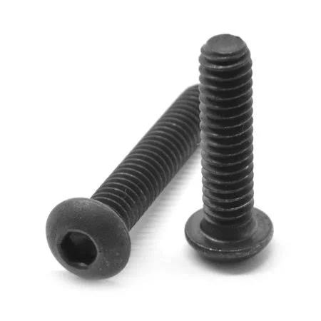 1/2 inch-13 x 3 1/2 inch (FT) Coarse Thread Socket Button Head Cap Screw Alloy Steel Black Oxide Pk 25, Men's
