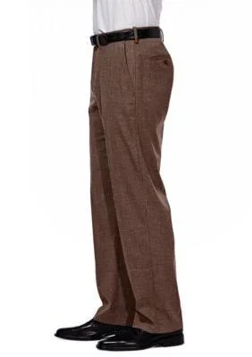 Mens J.M. Haggar Premium Classic-Fit Pleat-Front Stretch Suit Pants Brown, Men's, Size: 40x32