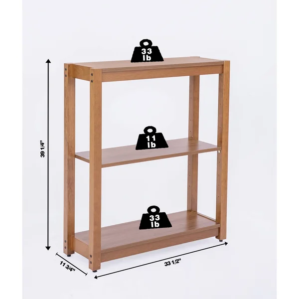 Global Furniture USA Hazelnut 3 Shelf Bookcase