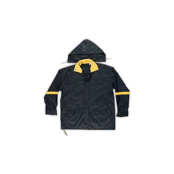 Custom Leathercraft R1034X 3-Piece Rain Wear Black Nylon Rain Suit 4X