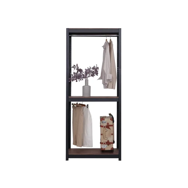 Best Home Fashion Kepsuul Two Tier Clothing Rack Customizable Modular Shelving and Storage Unit