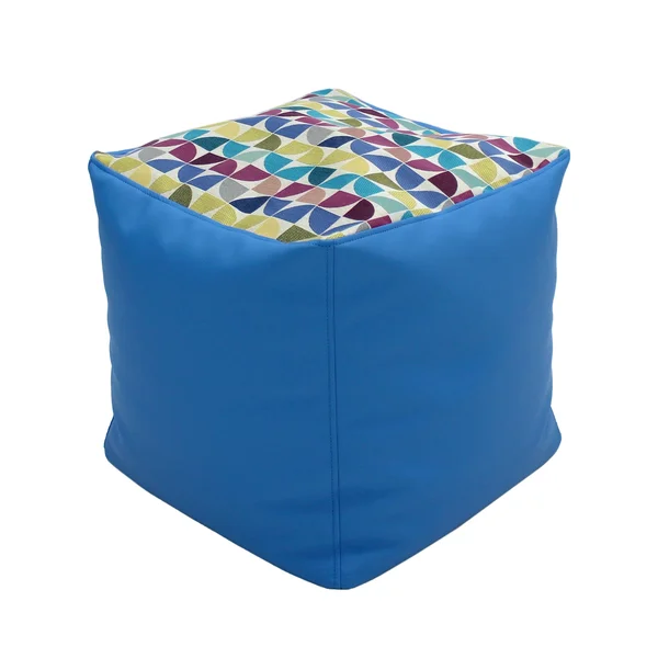 Factory Direct Partners Limited Edition Square Pouf - Black/Chaos Kickflip