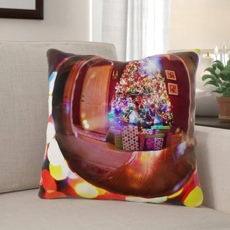 Mineola Christmas Indoor/Outdoor Canvas Throw Pillow The Holiday Aisle