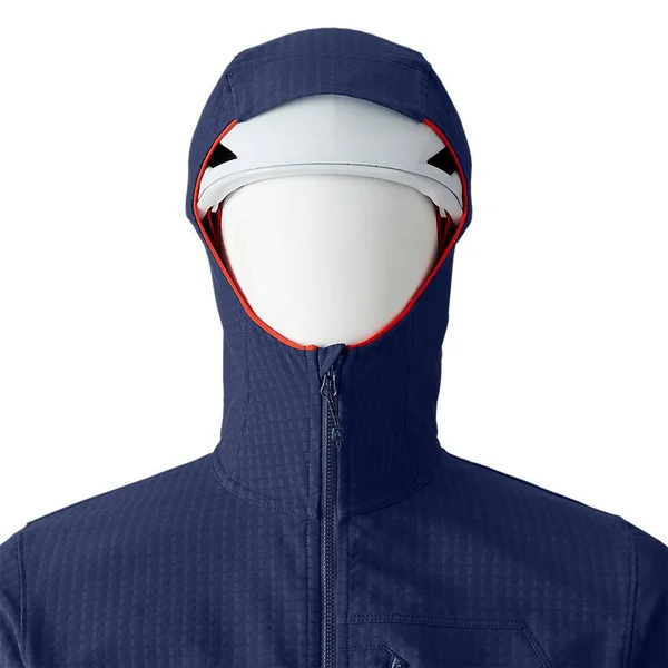 Eddie Bauer Men's Sandstone Backbone Grid Hoodie - Blue - L