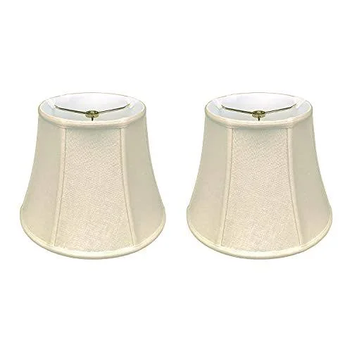Royal Designs Modified Bell Lamp Shade, Linen Beige, 6.5 x 10 x 8.5, Set of 2