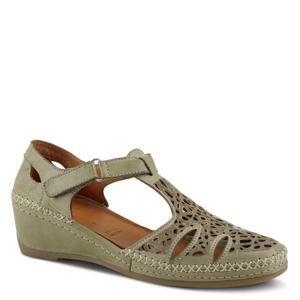 Women's Spring Step Irin T-Strap Sandal, Size 9.5-10Us - Green