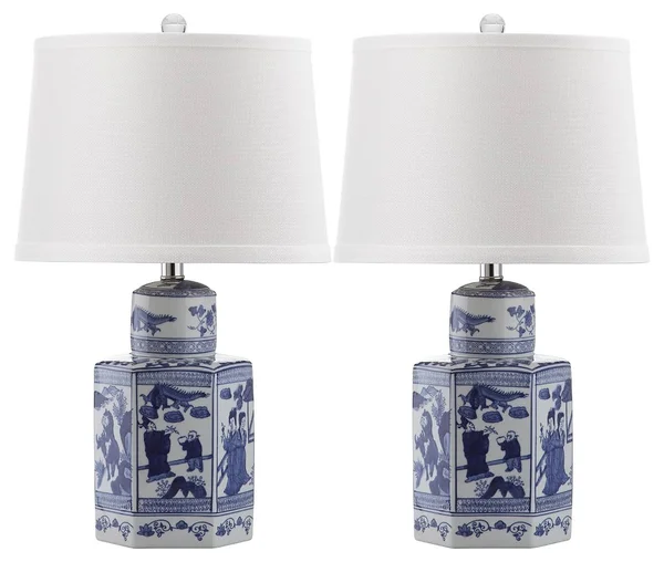 Ceramic Table Lamp (Set of 2) - Navyu0026White by Ashley HomeStore