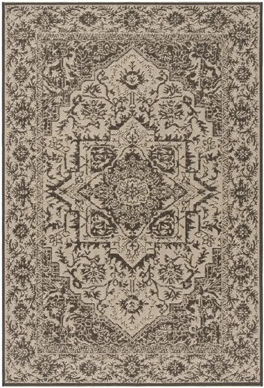 Safavieh 5&-3x22 x 7&-6x22 Beach House BHS139U Creme Brown Rug