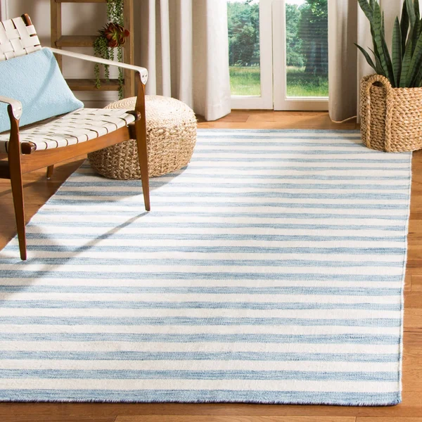 Safavieh Dhurries Brown, Ivory Area Rug; Square 6&