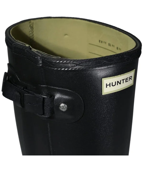 Hunter Men's Norris Field Side Adjustable Neoprene Lined Rain Boots - Black US 8