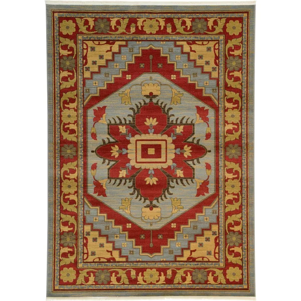 Unique Loom Demitri Sahand Area Rug - 7& x 10& (Light Blue)