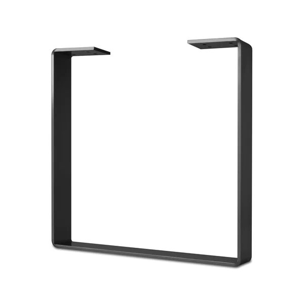 Standard Duty U-Shape Flat Bar Table Leg & Bench Base (Sold Separately) - Jet Black Satin - Jet Black Satin, 16x22, 11x22