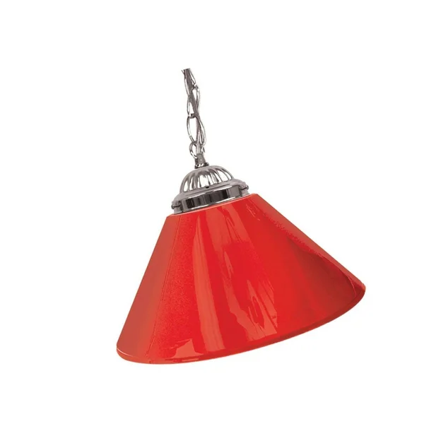 Trademark Plain Red 14 inch Single Shade Bar Lamp - Silver Hardware