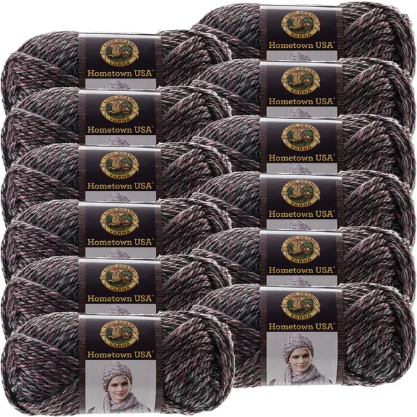 Lion Brand Hometown USA Yarn - Salem Creek, Multipack of 12