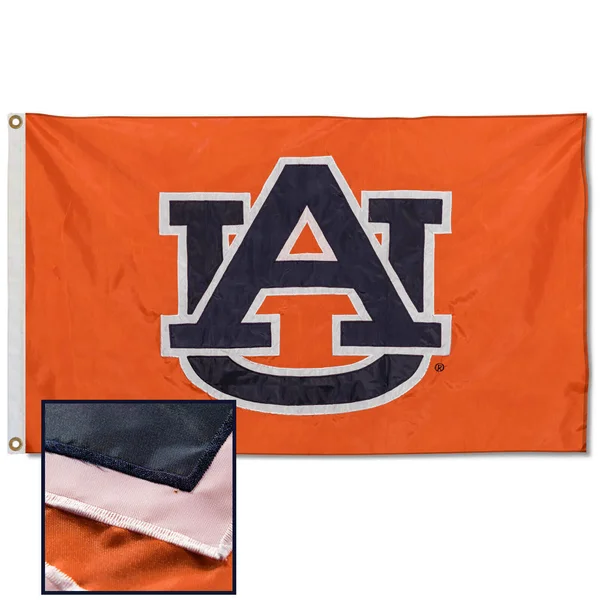 Auburn Tigers Nylon Embroidered Flag - 3 x 5 feet