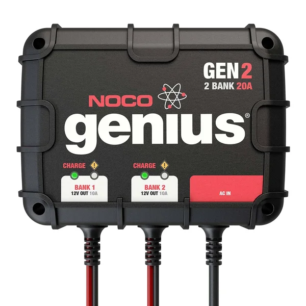 NOCO Gen2 Genius 20A Onboard Battery Charger - 2 Bank