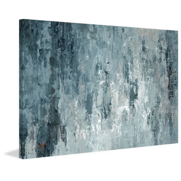 Parvez Taj Tainted Dark Blues Painting Print on Wrapped Canvas, Size: 16 x 24