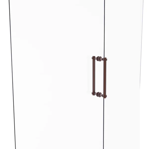 Allied Brass 404D-12BB-CA 12 in. Contemporary Back to Back Shower Door Pull with Dotted Accent Antique Copper