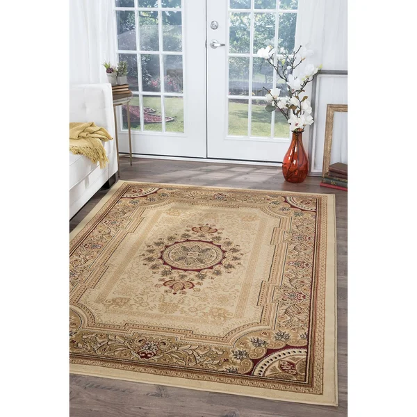 Tayse Rugs Sensation Ivory u0026amp; Beige Area Rug