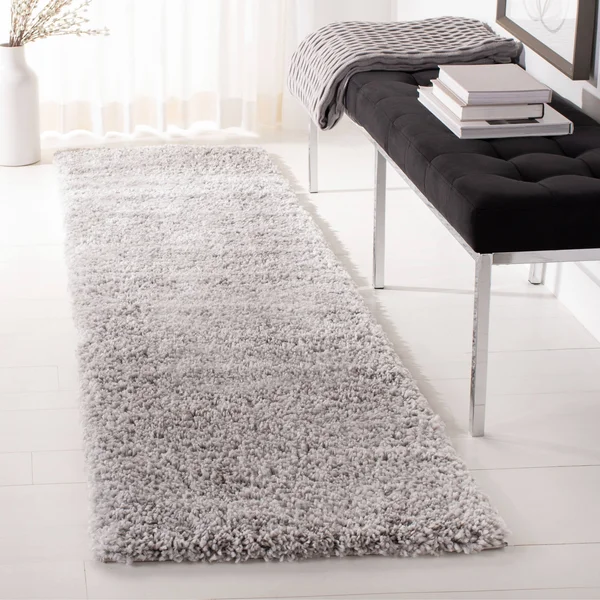 Safavieh Fontana Shag Solid Grey Rug - 2&3x22 x 8& Runner, Gray