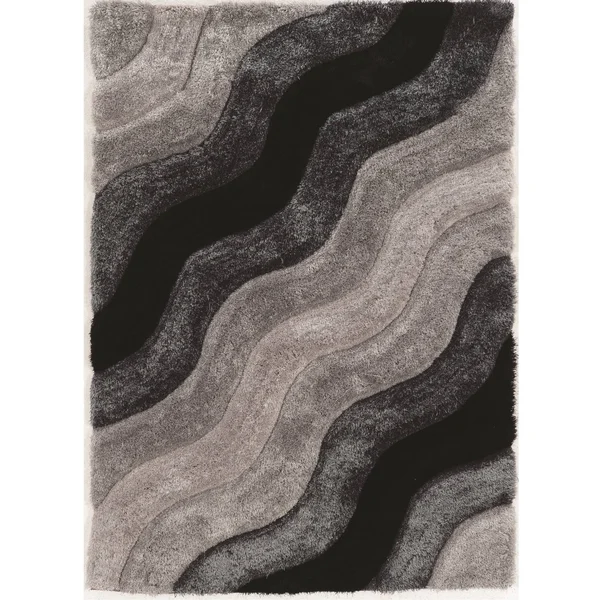 Linon Links Wave Shag Rug, Brown, 8x10 ft