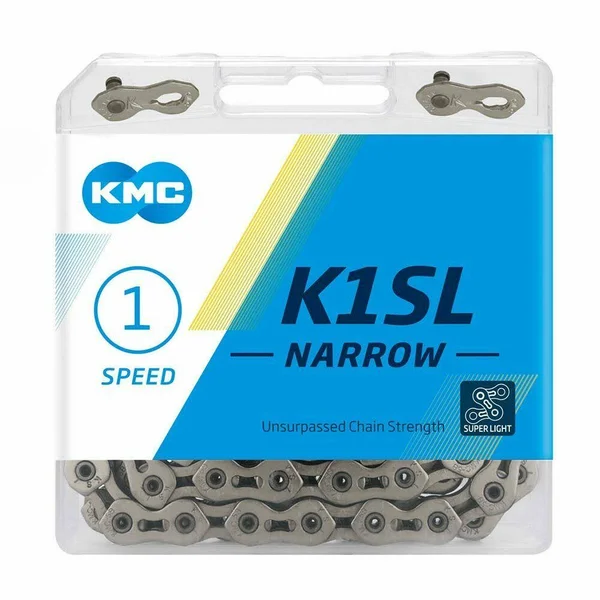 KMC K1SL Single Speed Chain - Narrow - 100 Links - Silver