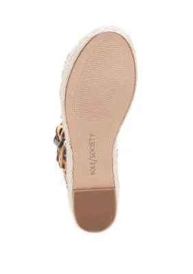 Women's Sole Society Audrina Platform Espadrille Sandal, Size 11 M - Brown