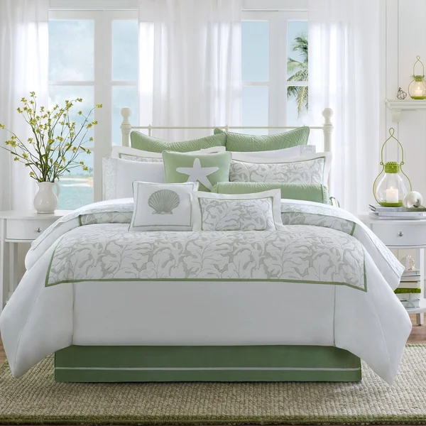Harbor House - Brisbane Comforter Set - White - Queen
