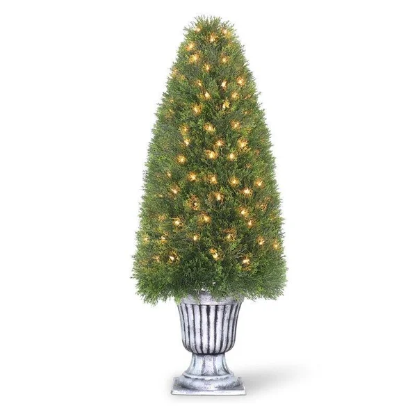 National Tree Pre-Lit Upright Juniper Tree, 72x22 - Green
