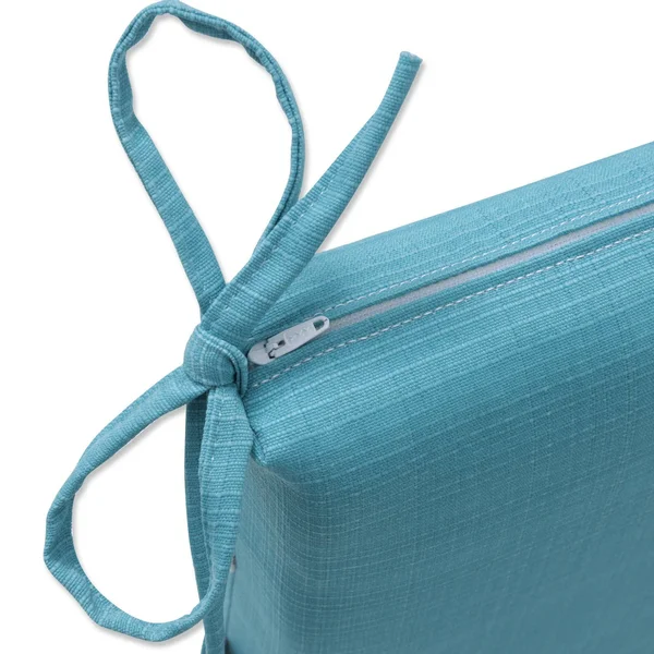 Pillow Perfect Outdoor/Indoor Forsyth Pool Squared Corners Seat Cushion 20x20x3 (Set of 2)