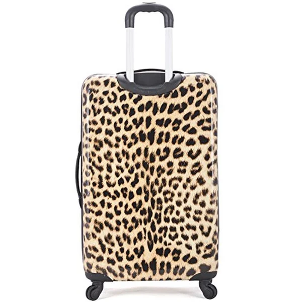Rockland 3 Piece Polycarbonate Luggage Set - Leopard