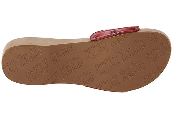 Dr. Scholl&s Orig Collection Women's Original Sandal Shoes, Red Leather, 11.0 M