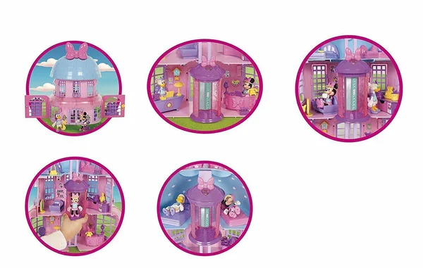 IMC Toys Minnie Casa mansi髇 Con Mu馿cos Y 20 Piezas