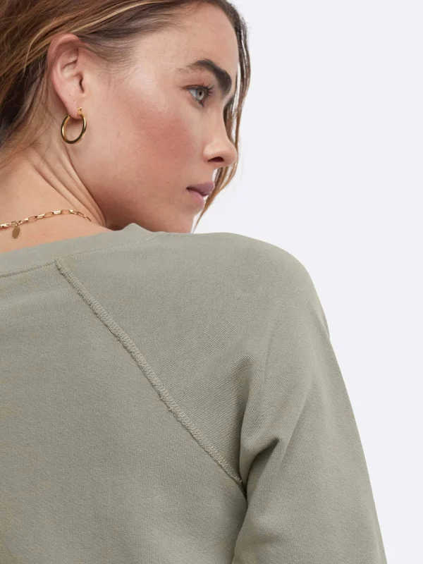 Organic Terry Raglan Sweatshirt Sage - 3X