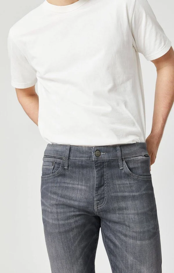 Mavi Men's Matt Mid Rise Relaxed Straight Leg Jeans