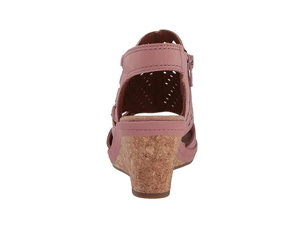 Women's Rockport COB Hill Janna Wedge Sandal - Size 6.5 W - Pink