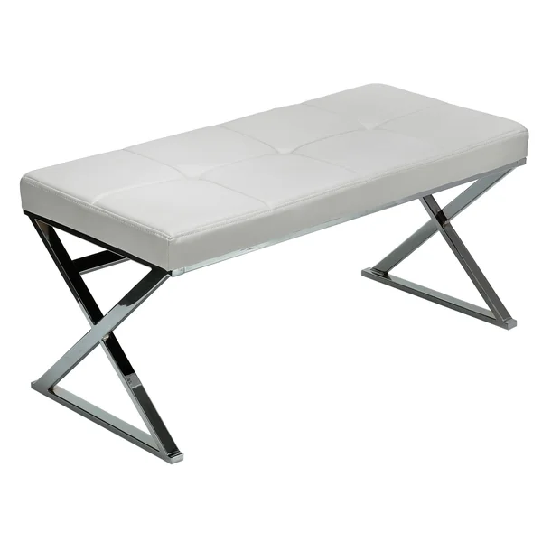 Cortesi Home Zio Entryway Bench, White