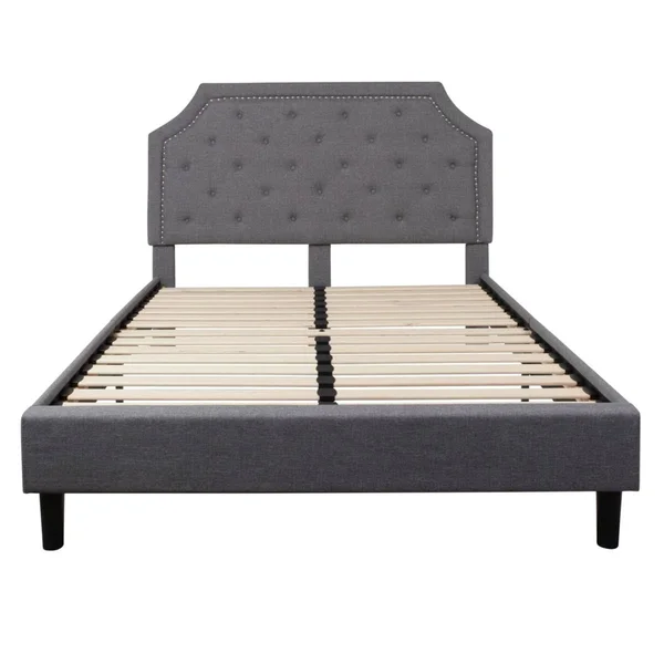 Flash Furniture Brighton Queen Platform Bed - Light Gray
