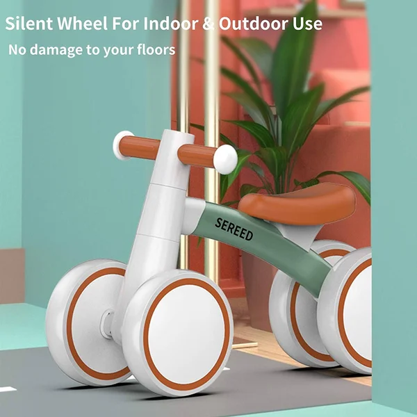 Sereed Baby Balance Bike for 1 Year Old Boys Girls 12-24 Month Toddler Balance Bike - 4 Wheels Toddler Ride on Toys, First Birthd