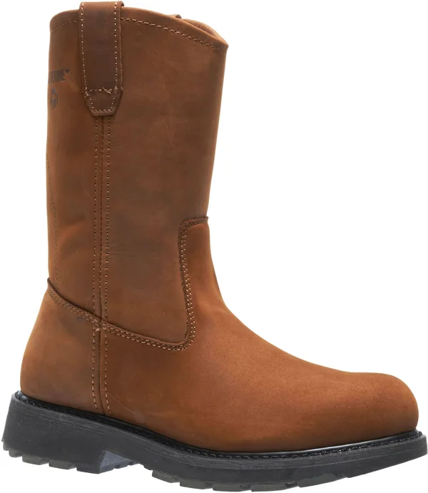 Wolverine 10x22 Leather Wellington Steel Toe Boots - Men's Brown