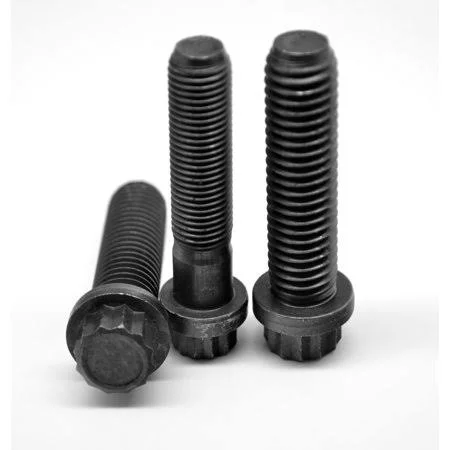 1/2-20 x 2 1/2 Fine Thread 12-Point Flange Screw Alloy Steel Thermal Black Oxide Pk 10