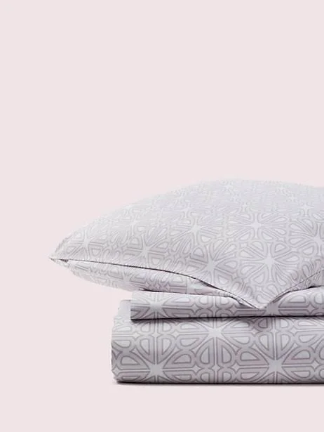 Kate Spade New York Breeze Blocks Comforter Set, Twin XLong, Lavender