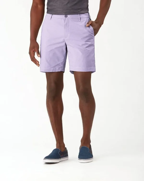 Tommy Bahama Men's Chip Shot IslandZone 8-Inch Oxford Shorts - Spring Purple - Size 36