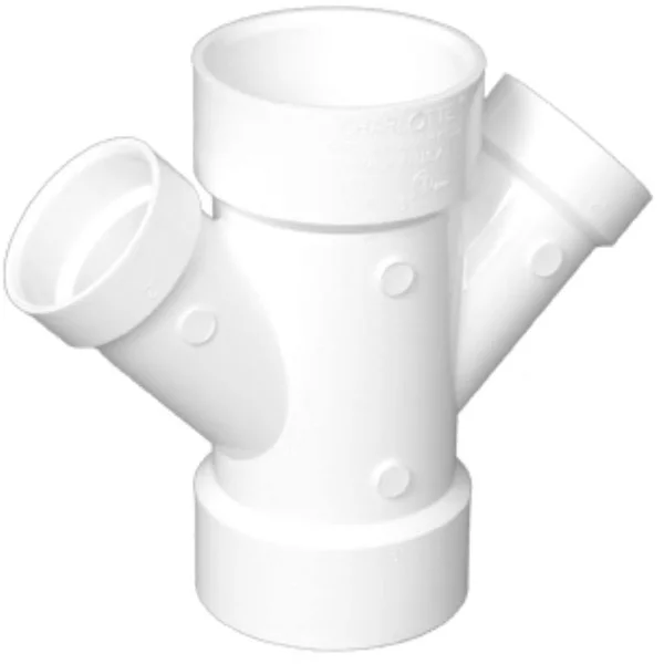 4 inchx4 inchx3 inch (dwv) PVC Double Wye
