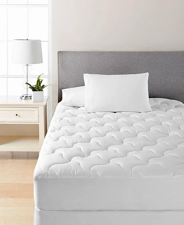 Martha Stewart Collection Quilted King Mattress Pad - Created for Macy&s - White