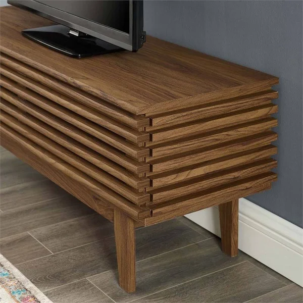 Levan Home Mid-Century Modern 46x22 TV Stand in Walnut - LH-5094-1994895