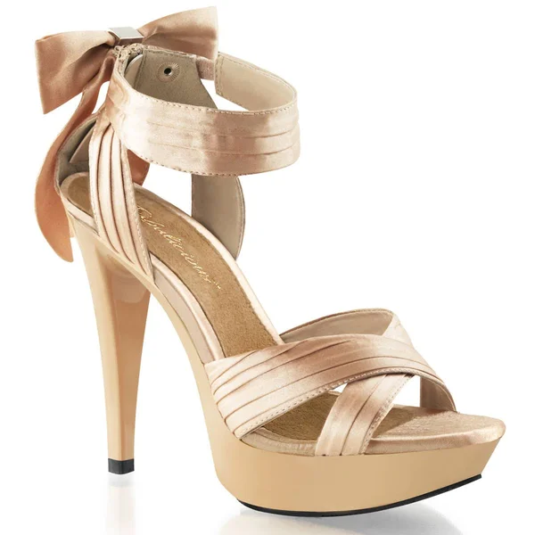 Fabulicious Women's 5x22 Platform Sandals Size 10 Beige - Cocktail-568