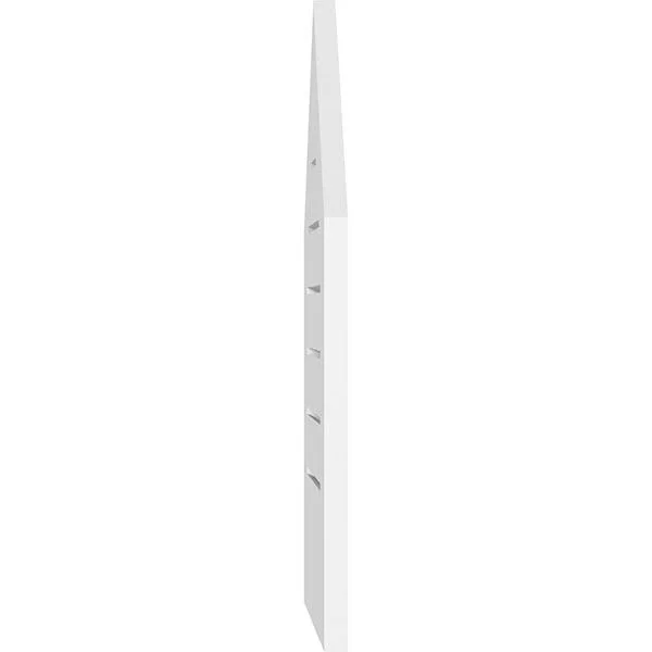 Ekena Millwork GVPPE12X3801SF-14 12x22W x 38x22H Peaked Top Surface Mount PVC Gable Vent 14/12 Pitch: Functional - w/ 3-1/2x22W x